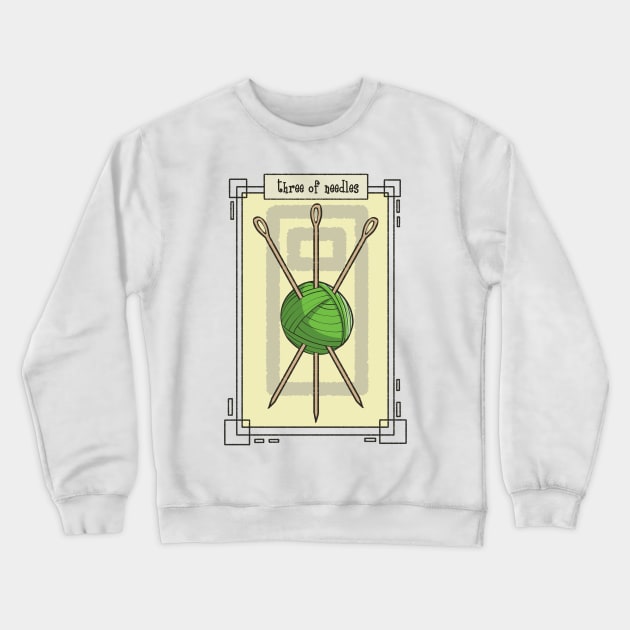 Knitting Sewing Crochet Quilting Knit Crochet Knitter Tarot Crewneck Sweatshirt by TellingTales